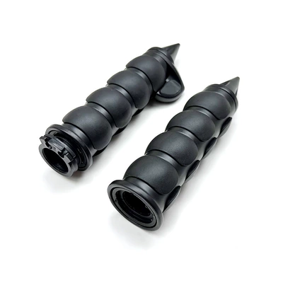 Suitable for Harley motorcycles with 25mm handlebars, throttle grip covers, throttle cable type handlebar rubber covers, modification parts (Motorcycle Handle Cover) - black