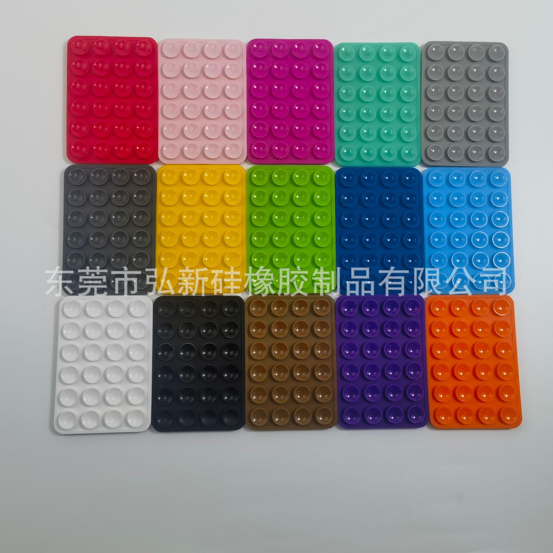 Cross-Border Double-Sided Silicone Mobile Phone Suction Cup 24 Square Self-Adhesive Silicone Suction Cup Holder Lazy Mobile Phone Holder