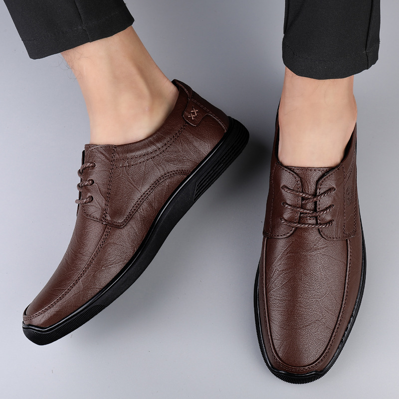 Zapatos de cuero casuales comerciales transfronterizos para hombres zapatos de conducción de lazos de cuatro estaciones zapatos de trabajo profesionales zapatos de cuero de vaca zapatos de hombre