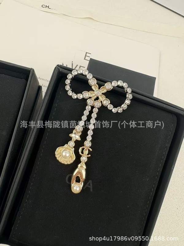 25新款欧美小香风粉色蝴蝶结花朵气质女士饰品时尚百搭潮流胸针|undefined