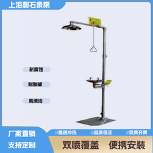 加厚洗眼器双口喷淋304不锈钢复合式洗眼器厂家直售代发工业用