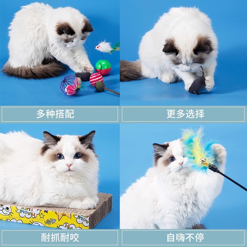 Set de juguetes para gatos auto-hi para aliviar el aburrimiento láser para gatos juguetes para gatos para mascotas plumas para gatos pequeños artículos para mascotas para gatos