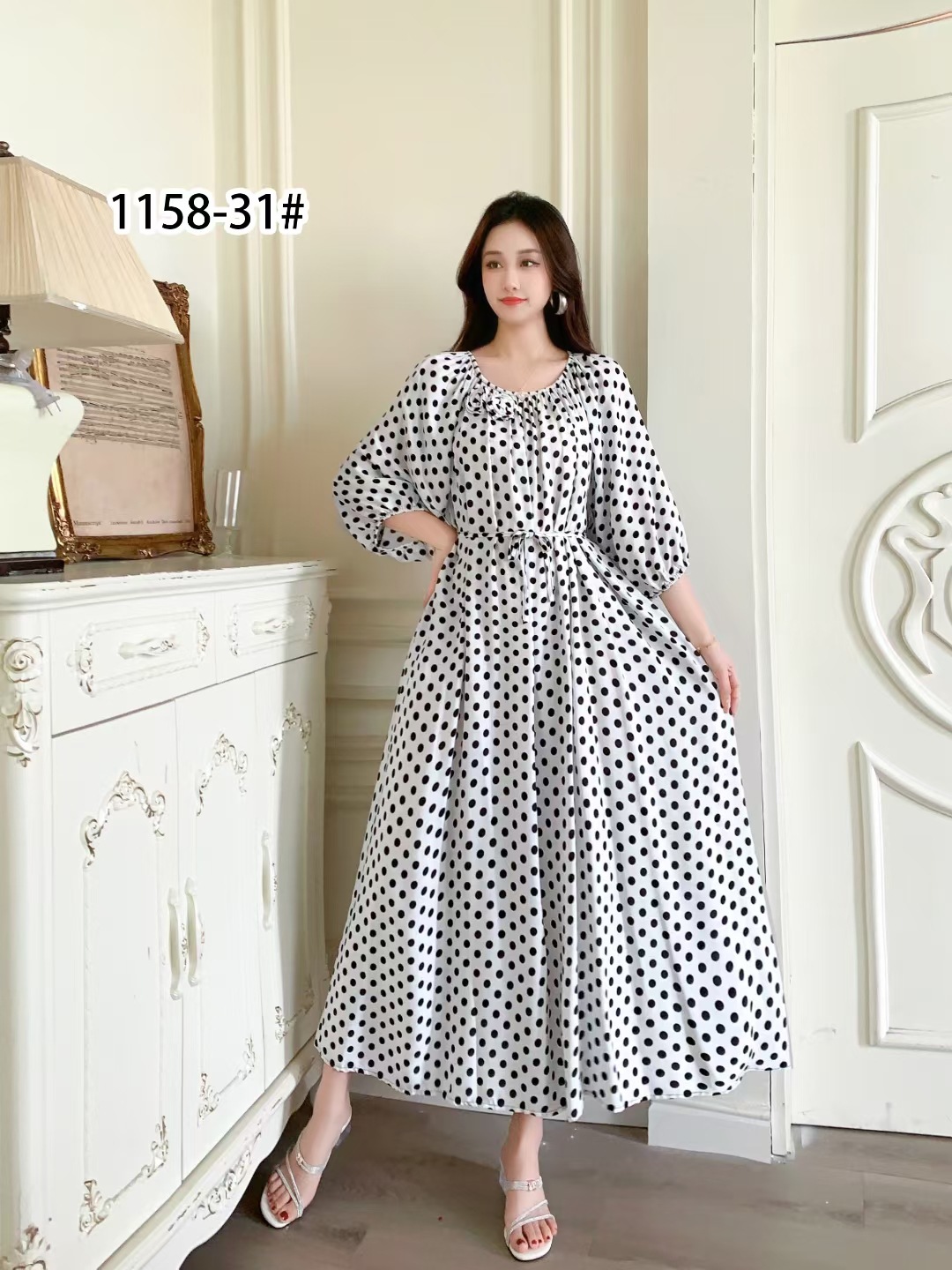 Ropa de mujer de talla grande transfronteriza europea y americana, vestido informal de algodón largo hasta la rodilla, holgado y cómodo, para verano, ropa de maternidad.