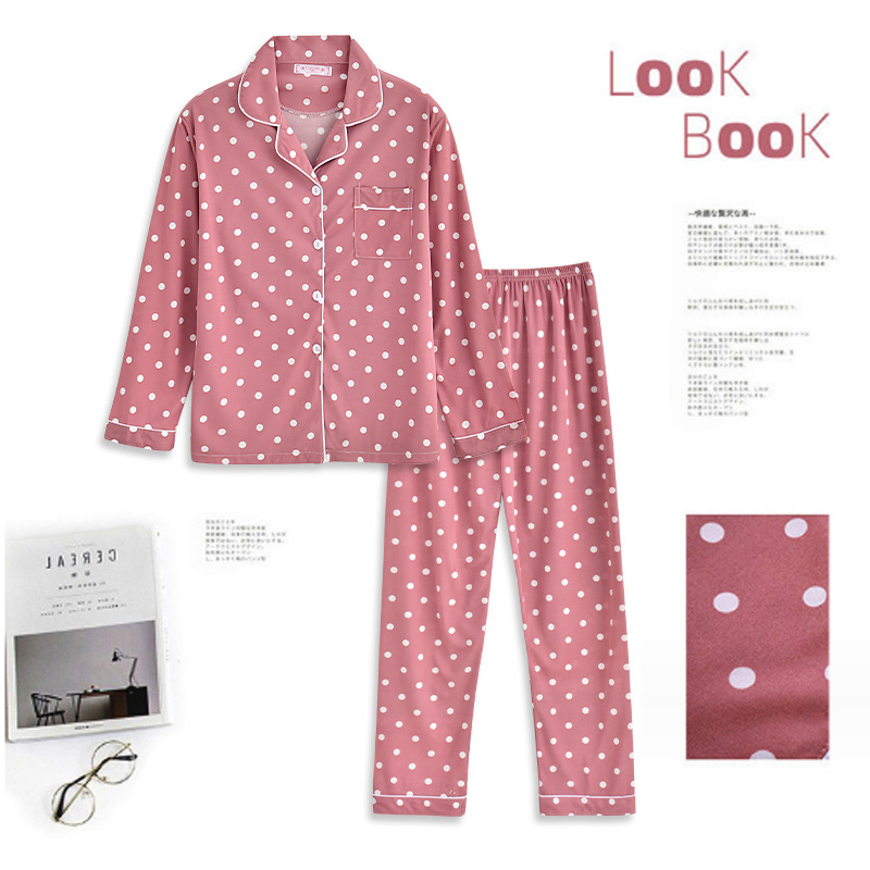 Pijamas femeninos 2025 de encaje estilo coreano manga larga