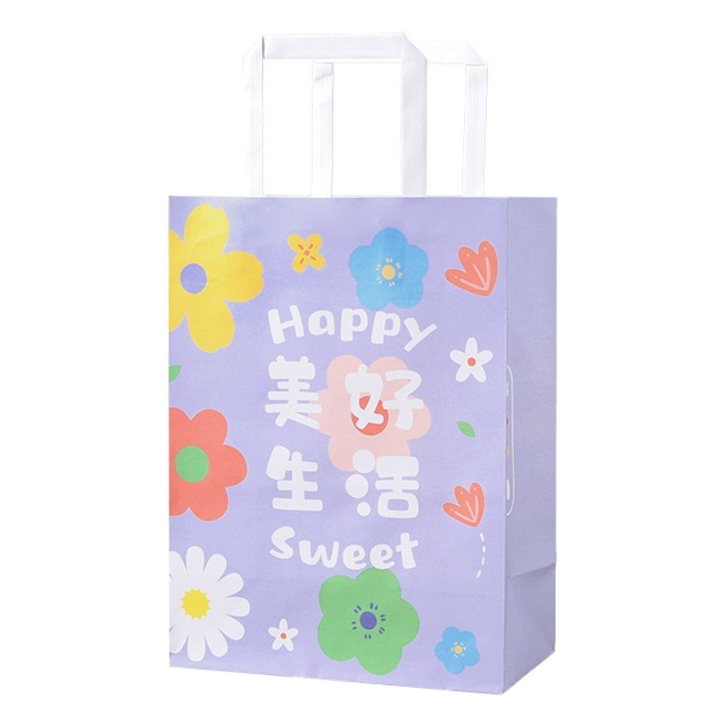 Bolsas de papel kraft personalizadas con LOGO impreso, bolsas de regalo rojas de Año Nuevo, bolsas de papel, bolsas de mano para cafetería, bolsas de embalaje para llevar