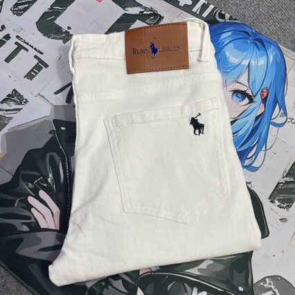 French Shield European-style men's jeans, white washed, slim straight fit, stretchy, casual men's trousers with embroidery, wholesale French Shield European-style men's jeans, white washed, slim straight fit, stretchy, casual men's trousers with embroidery, wholesale
