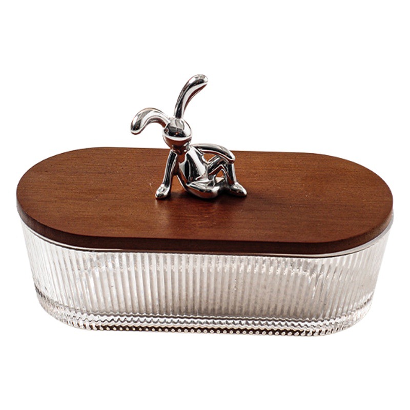 Plato de fruta de vidrio de alto aspecto sala de estar nueva bandeja de taza de agua china semillas de melón fruta seca rejilla de caramelo plato de fruta