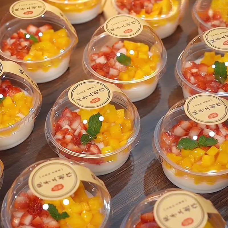Pudding cup disposable double-skinned milk special bowl with lid…