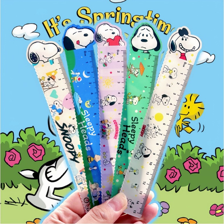 Premio al estudiante de regla acrílica de dibujos animados, valor alto 15cm con escala ondulada, papelería, venta al por mayor transfronteriza