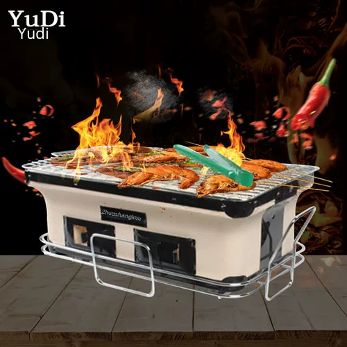 Barbecue charcoal stove Japanese-style household barbecue stove outdoor portable barbecue stove table barbecue stove Japanese clay clay stove