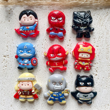 新款卡通超人复仇者树脂小配件 diy手机壳冰箱贴鞋扣发饰装饰材料