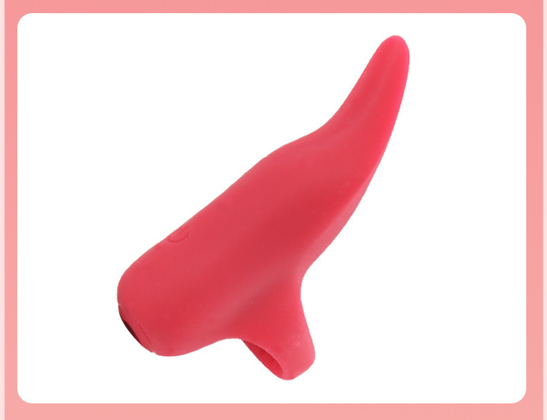 Vibrating Finger Sleeve, Silicone Tongue-Style Vibrator, Button Control, Couples Stimulation Toy — detail image 17