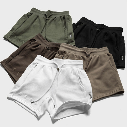 Cross-border summer men's sports shorts European and American heavyweight terry shorts men's multi-pocket running training basketball pants