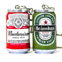 Simulation easy tank shape mini beverage bottle keychain pendant scan code small gift activity promotes beer bottles