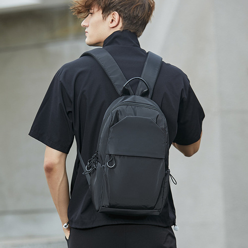 National trend mini small backpack men's trendy brand lightweight student schoolbag outdoor sports travel small backpack men's bag women