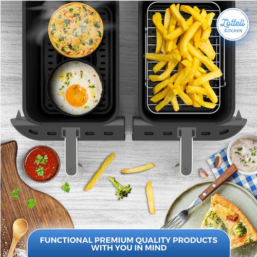 Double Pot Air Fryer Accessories Ninja DZ201/DZ401 Foodi 8 Quart 6-in-1 Stainless Steel Baking Rack