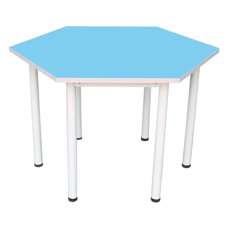 Primary and Secondary School Hexagonal Combination Fan-Shaped Table Trapezoidal Table Group Activity Art Table Reading Maker Science Experiment Table