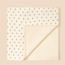 亚马逊跨境热销婴儿抱毯盖毯纯棉绉布竹纤维菠萝格蜂巢网眼盖毯