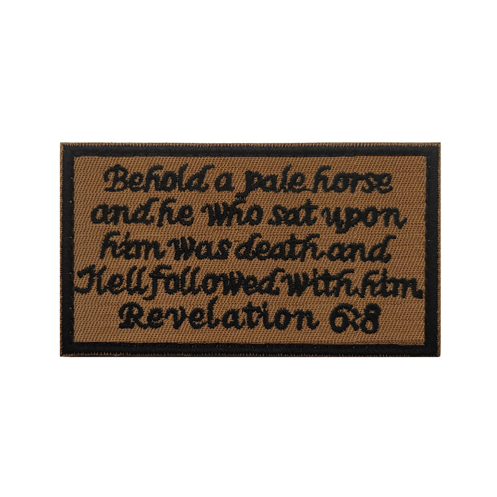 TAIFENG 국경 아마존 소스 영어 자수 천 스티커 편지 야외 배낭 벨크로 우표 사기 우표 재고