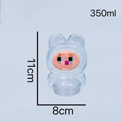 漫画 labuladuo スナックペットボトルペットプラスチックキャンディビスケット包装ボトル透明密封プラスチック缶
