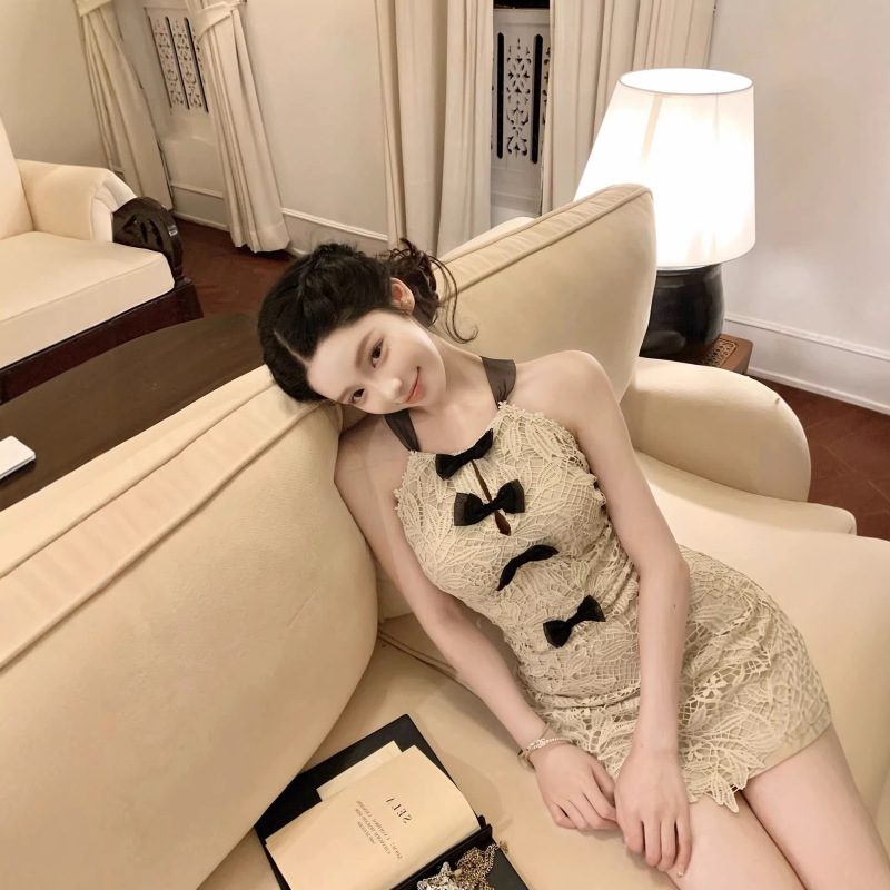 Hotdog Spicy Hot Dog Cross-Back Sleeveless Dress for Women with a High-End Feel