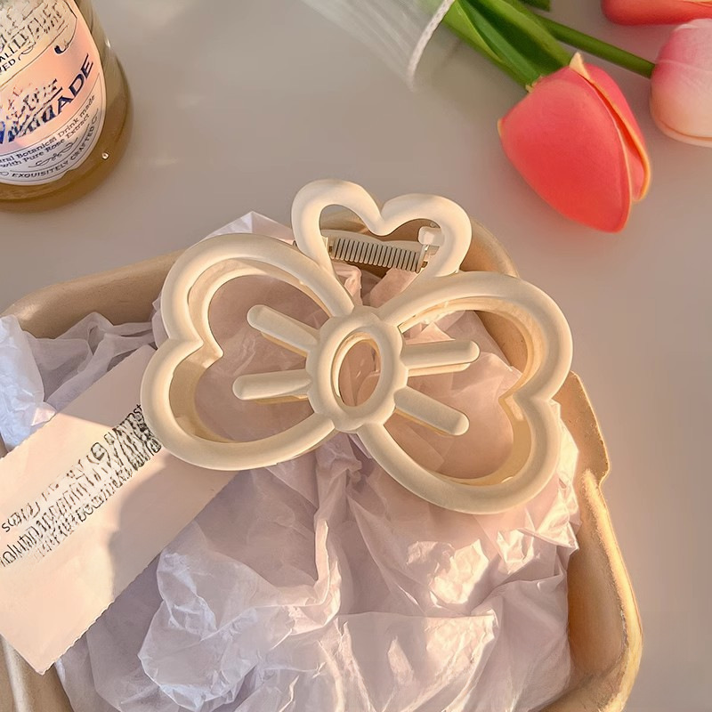 Dolce e carino fiocco per capelli donna posteriore testa updo fermaglio per capelli grande temperamento squalo fermaglio per capelli fermaglio copricapo_voghion.com