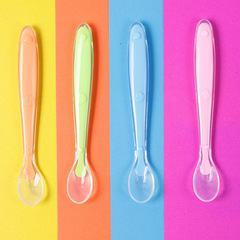 Newborn Silicone Spoon Baby Spoon Training Spoon Baby Feeding Soft Tip Spoon Medicine Feeding Rice Paste Spoon Tableware Set