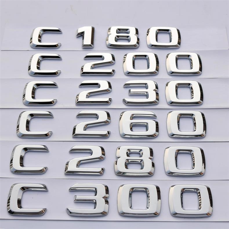 Mercedes-Benz old C-Class C180 C200 C260L C280 C300L modified car emblem and rear badge stickers