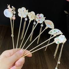 新中式扇形髮簪女古風髮飾漢服配飾髮釵步搖旗袍盤頭中國風簪子
