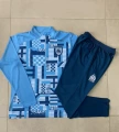 2425 Half-Zip Marseille Light Blue Ink Splatter (Player Version) -