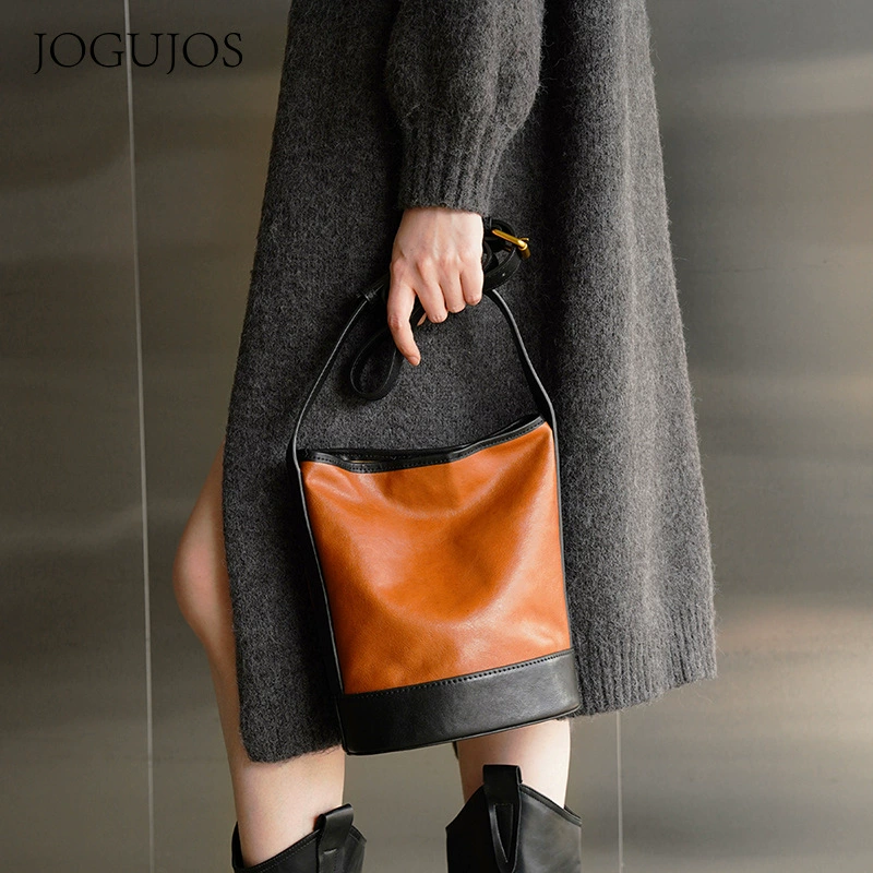 Модная сумка через плечо JOGUJOS, сумка на одно плечо, высококачественная, натуральная кожа