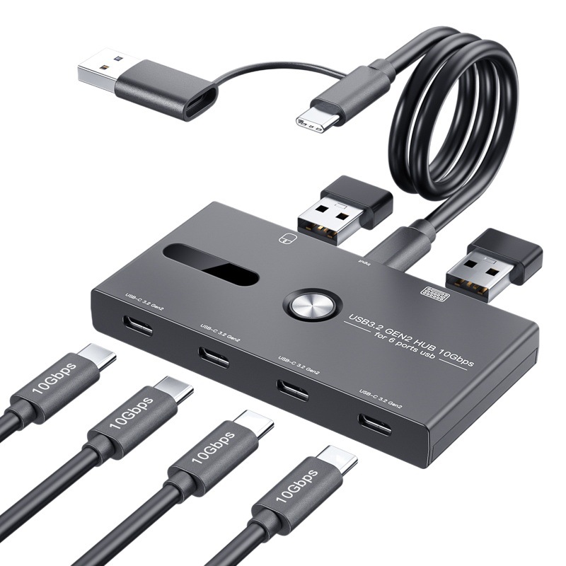 USB tipo C 10g HUB 3.2 gen2 4 puertos usb c divisor