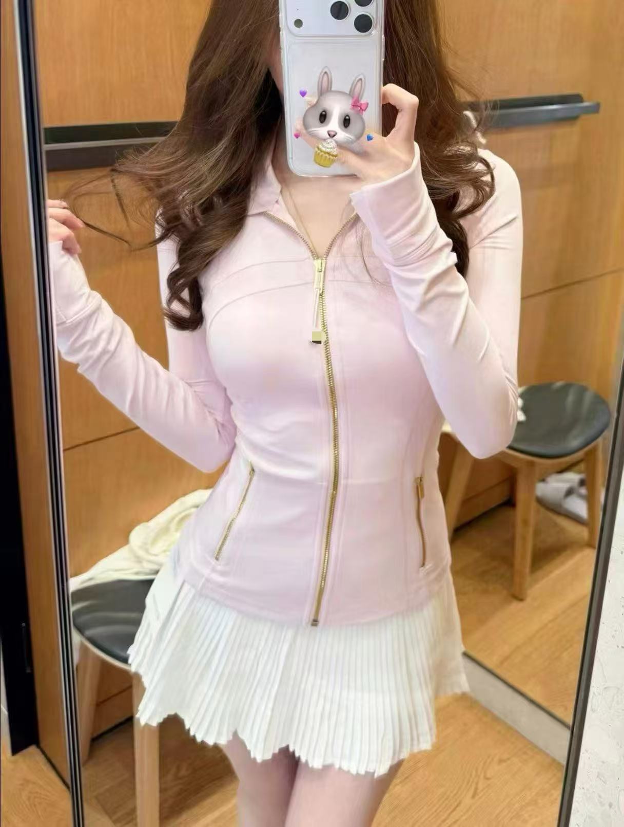 Y-lulu high-end version Define same style women's sports yoga jacket with stand-up collar, slim fit, sun protection clothing for women