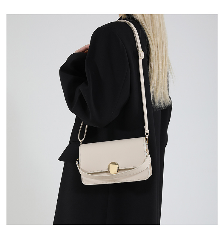461g Weight Magnetic Buckle Closure Type Single Shoulder Strap Strap Type Crossbody Bag Bags Type Daily Occasion Pu Leather Material Solid Color Pattern All Seasons Season Women's Gender Classic Style Style Square Shape Small Size Women's Small Pu Leather Solid Color Classic Style Square Magnetic Buckle Crossbody Bag 7