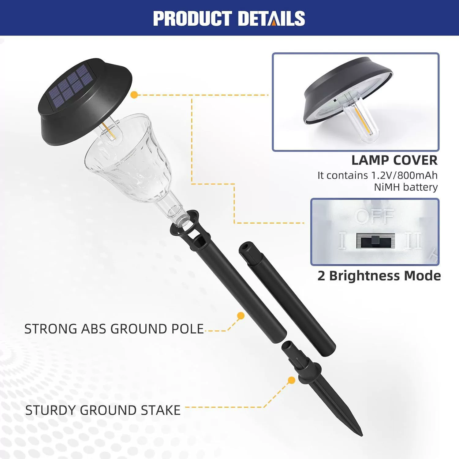 Quality garden lights solar-powered for gazebo