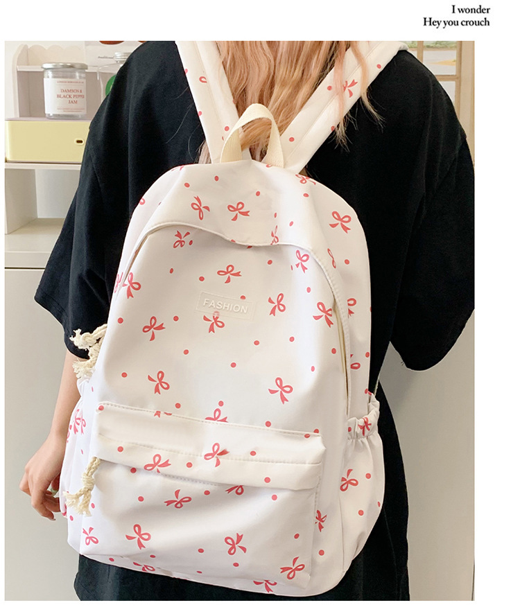 Japanese-style minimalist casual large-capacity backpack for middle and high school students, lightweight and trendy school daypack for girls