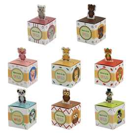 新款小动物喜糖盒 动物糖果盒 宝宝周岁喜糖盒