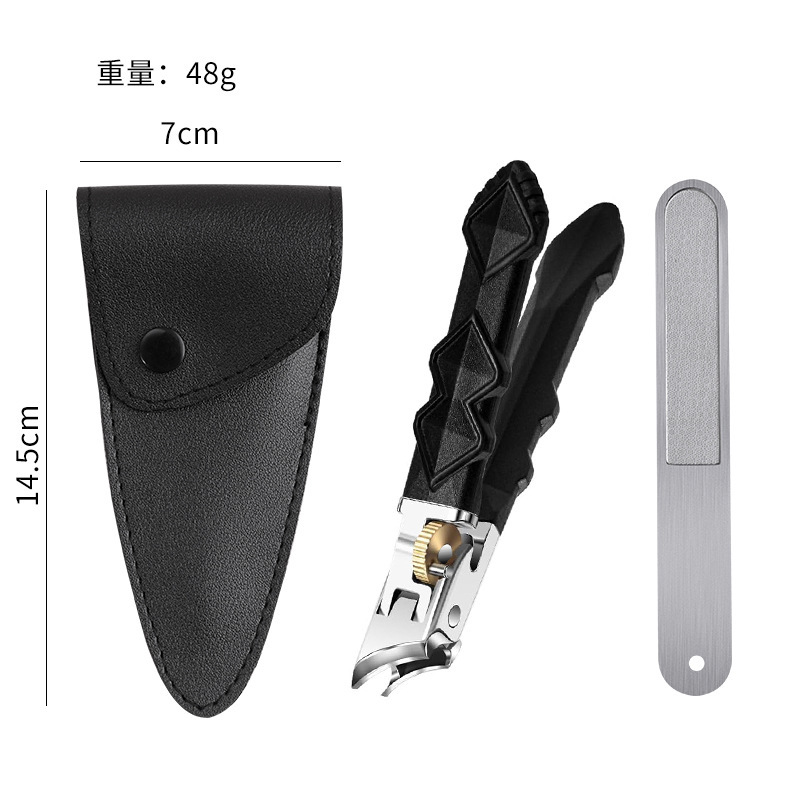 跨境新款大号指甲刀弯头剪厚硬脚趾甲大开口尖嘴修脚钳组合工具套|undefined