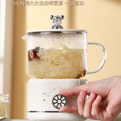 养生壶玻璃壶身多功能煮茶壶小型养生壶一人便捷电炖杯玻璃煮茶器