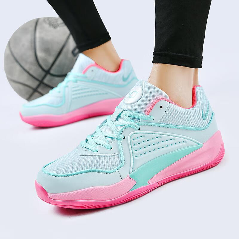 Zapatillas de baloncesto Durant KD15 de corte bajo combate real hombre cojín de aire resistente al desgaste amortiguador transpirable zapatillas de deporte con sonido de fricción zapatos de mujer image 17