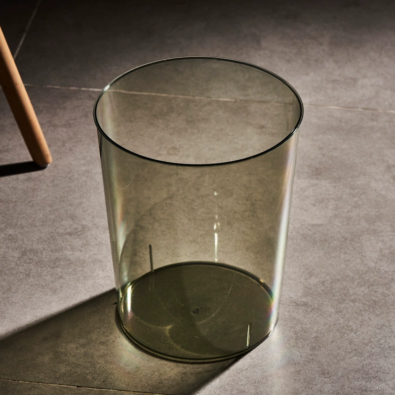 Transparent capacious garbage can for home use for living room, storage system, increased thickness