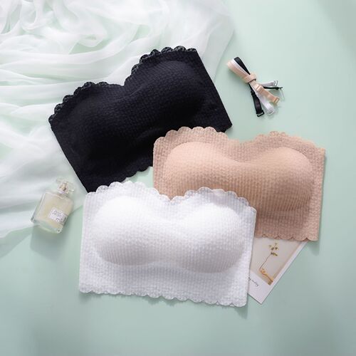 New strapless underwear for women with small breasts, non-slip, auxiliary breasts, invisible back, seamless bra, anti-exposure tube top