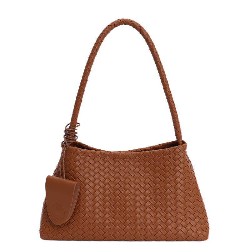 Bolsas de tejido casuales transfronterizas texturas bolsas de brazo mujeres otoño y invierno 2025 nuevo bolso de estilo extranjero bolso de hombro de moda
