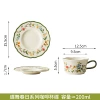 Relief flowers - cups and saucers (full box: 30 sets/box) Price control: 35.6 yuan/set