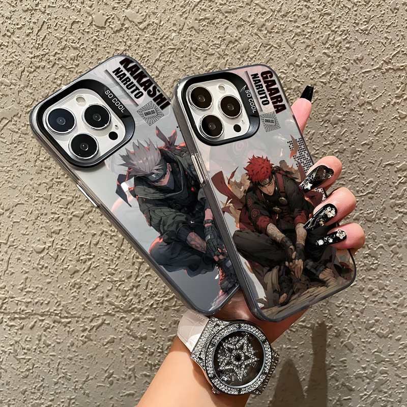 Foreign Trade Anime Naruto Mobile Phone Case 15 Suitable for Apple 17 Color Silver Case Ip16Promax Hard Shell Protective Cover