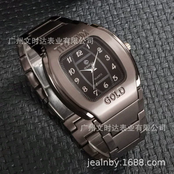 Barrel-Shaped Men's and Women's Watches, Business Casual Alloy Set, Quartz Wristwatch 2714, Barrel-Shaped Watch
