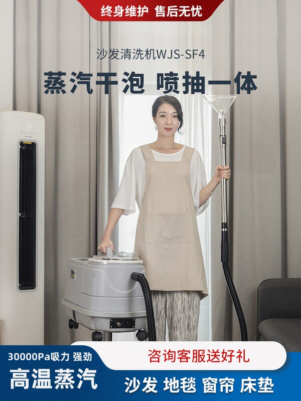 Free Shipping Weijieshi Steam High Temperature Carpet Curtain Mattress Commercial Hotel Housekeeping Fabric Sofa Cleaning Machine Suction