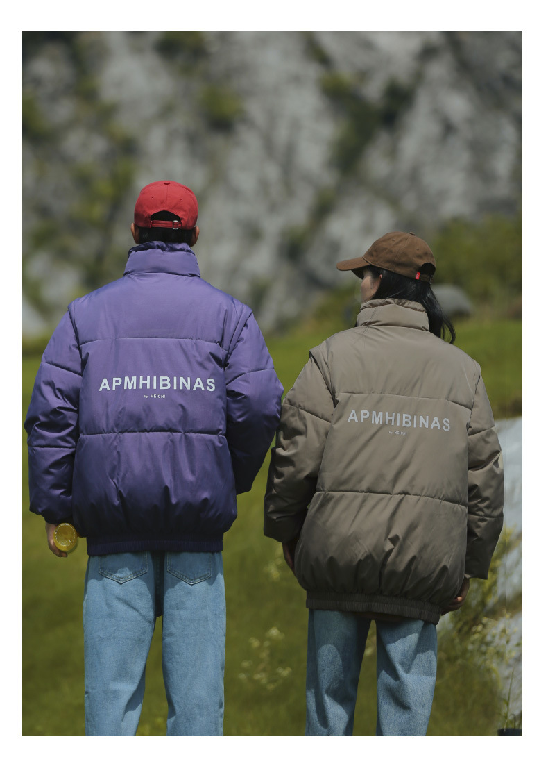 Gilet unisex staccabile a doppia manica in cotone, marchio alla moda, di nicchia, per studenti, caldo, antivento, vestibilità ampia, piumino_voghion.com