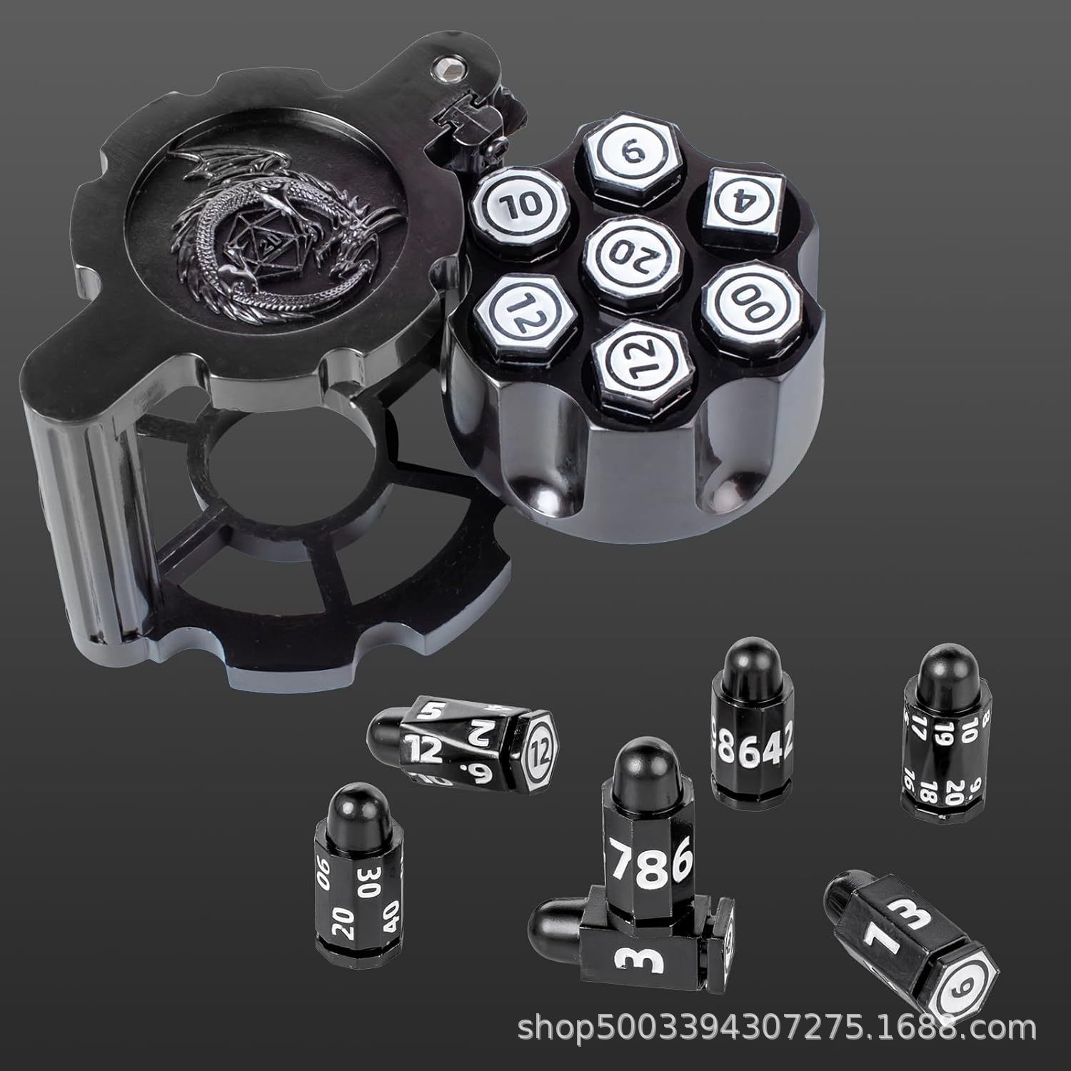 Cross-border Revolver Metal Bullet Dice Set D6DICE Warhammer 40K Seven-Piece Set In Stock