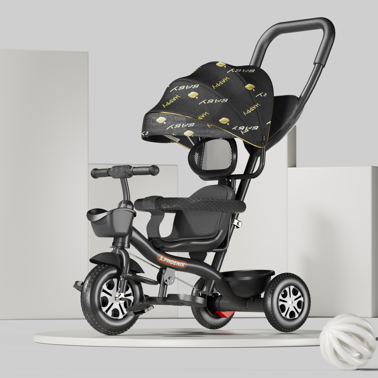 Spot al por mayor Phoenix niños triciclo 1-3-2-6 años bicicleta de empuje manual grande bebé de juguete